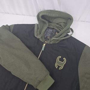 Loungefly Collectiv Marvel Bomber Hooded Jacket Size 2X Unisex Rare Green Black.